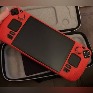 Red Handheld Gaming Console